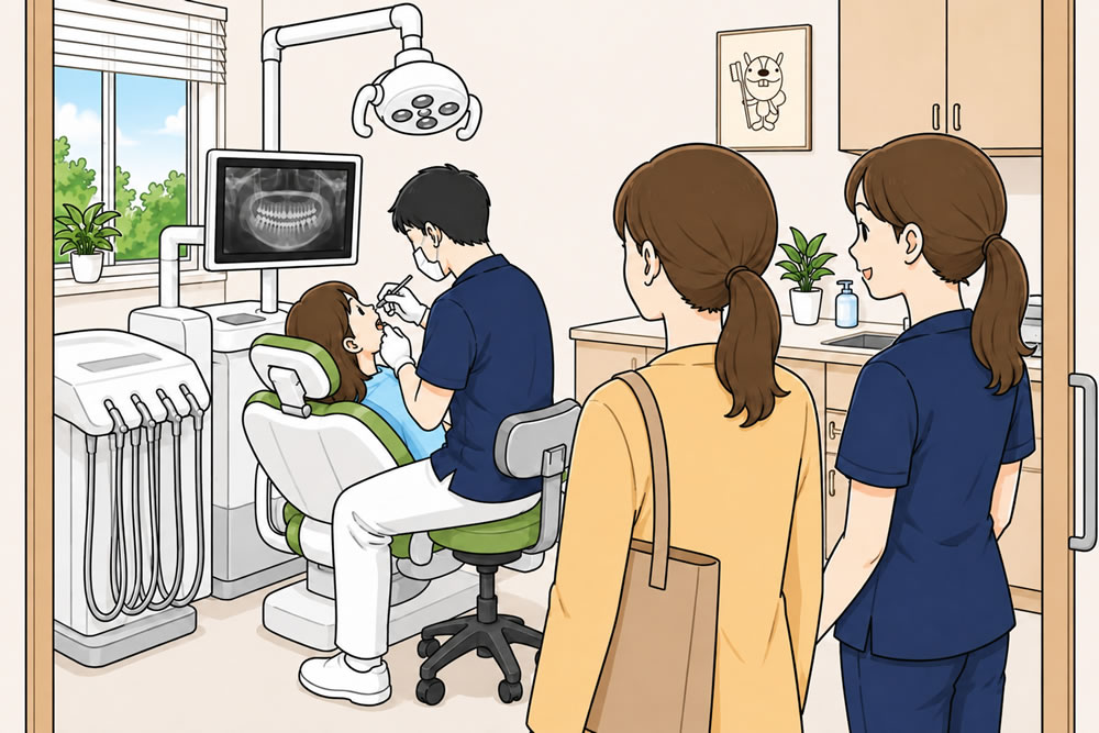 実際の診療風景を見学